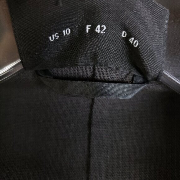 AKRIS 100% Wool Blazer Dark Gray Snap Button Jacket size 10 Career Minimalist - Picture 7 of 16